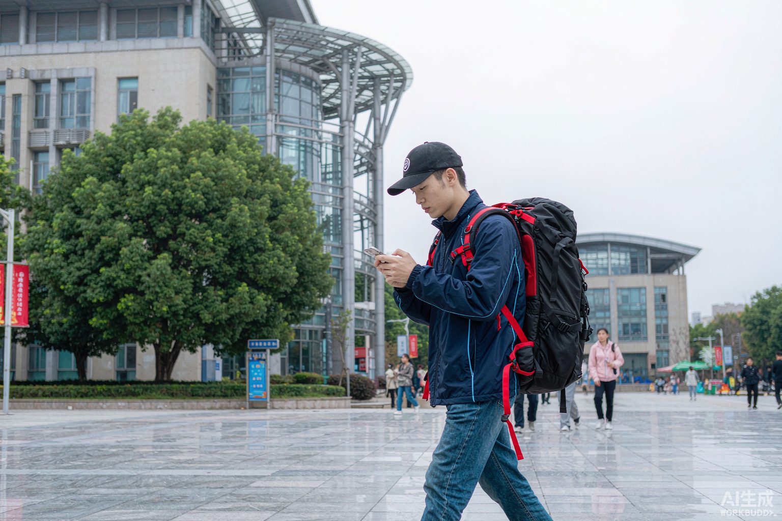 International student on a Chinese university campus